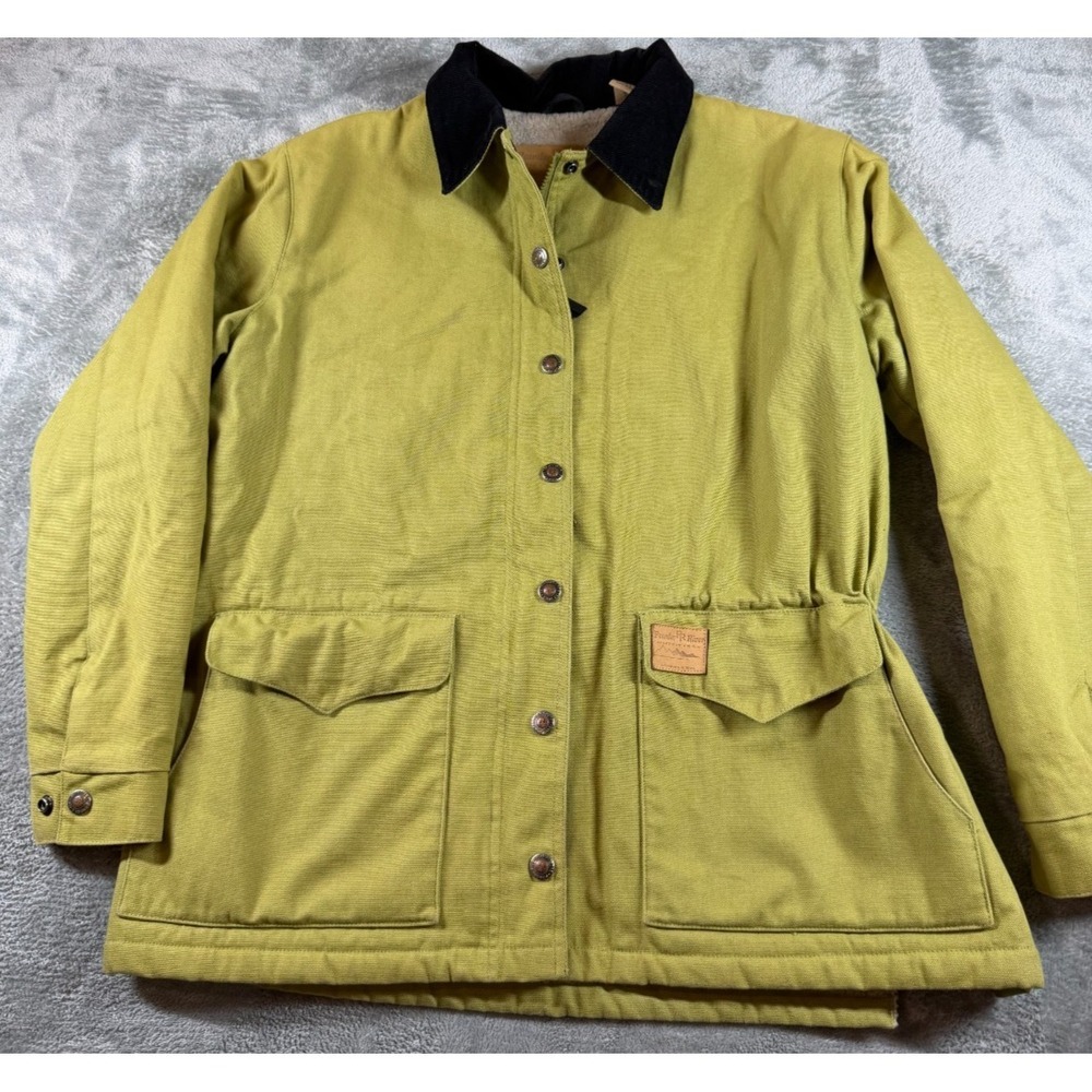 Powder River Outfitters Sherpa Lined Canvas Barn Jacket Men's M Olive Western